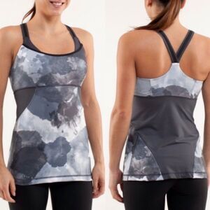 Lululemon Cross My Heart Tank in White Coal Tinted Canvas Pattern (10)